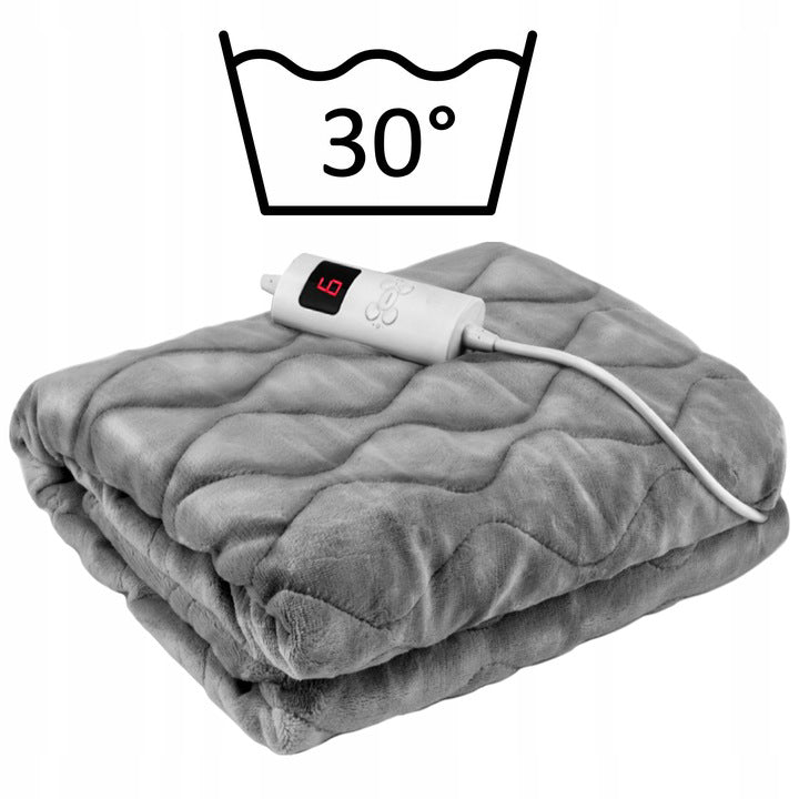 Patura cu incalzire electrica, Zola®, dimensiune 180x130 cm, temperatura reglabila, 6 Nivele de Incalzire,  220V, 85W, protectie supraincalzire, gri Patura cu incalzire electrica, Zola®, dimensiune 180x130 cm, temperatura reglabila, 6 Nivele de Incalzire,  220V, 85W, protectie supraincalzire, gri